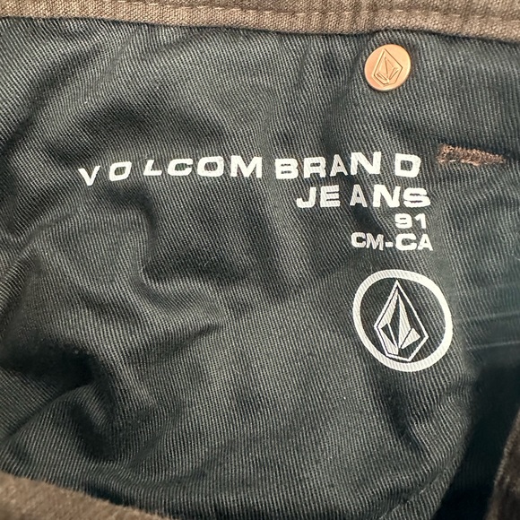 VOLCOM SOLVER 5 POCKET CORDUROY PANTS DARK BROWN SIZE 28 - Picture 9 of 11